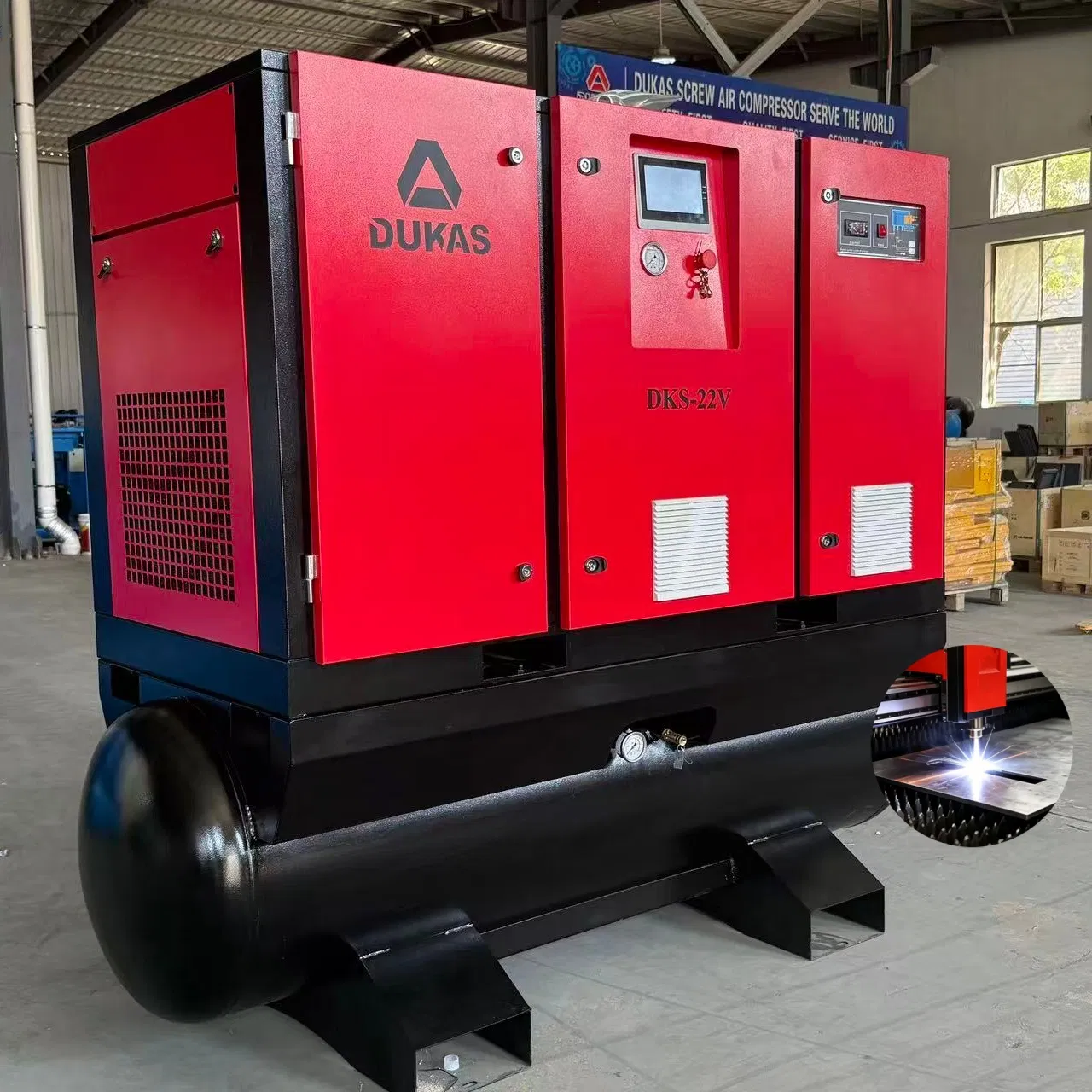 Low Noise CE Certified Custom Design Screw Air Compressor 16bar Stable Air Supply for Laser Cutting Machinery Metal Working