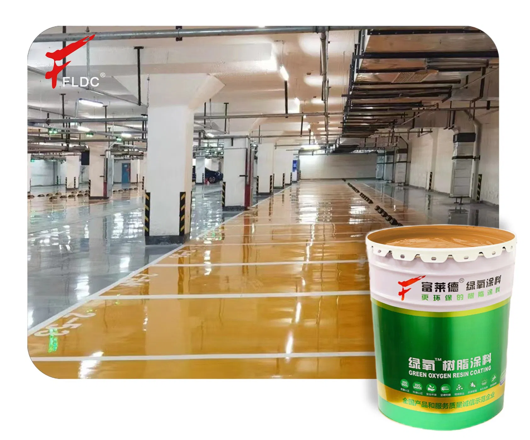 Water-Based Epoxy Resin Floor Paint for Factory Workshop and Home Use