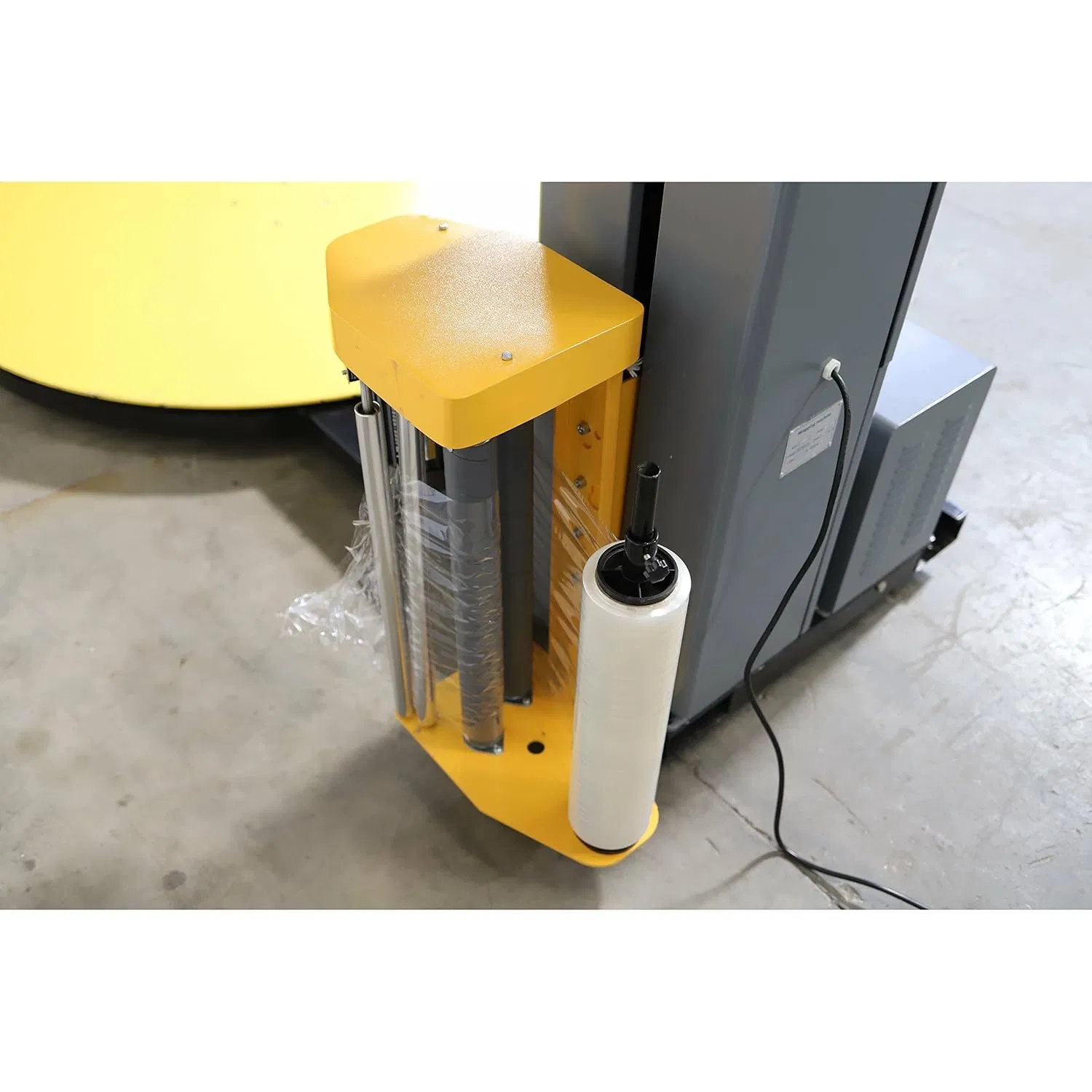 Envolvedora profesional de palets con film para básculas, control de velocidad de 0-12/min