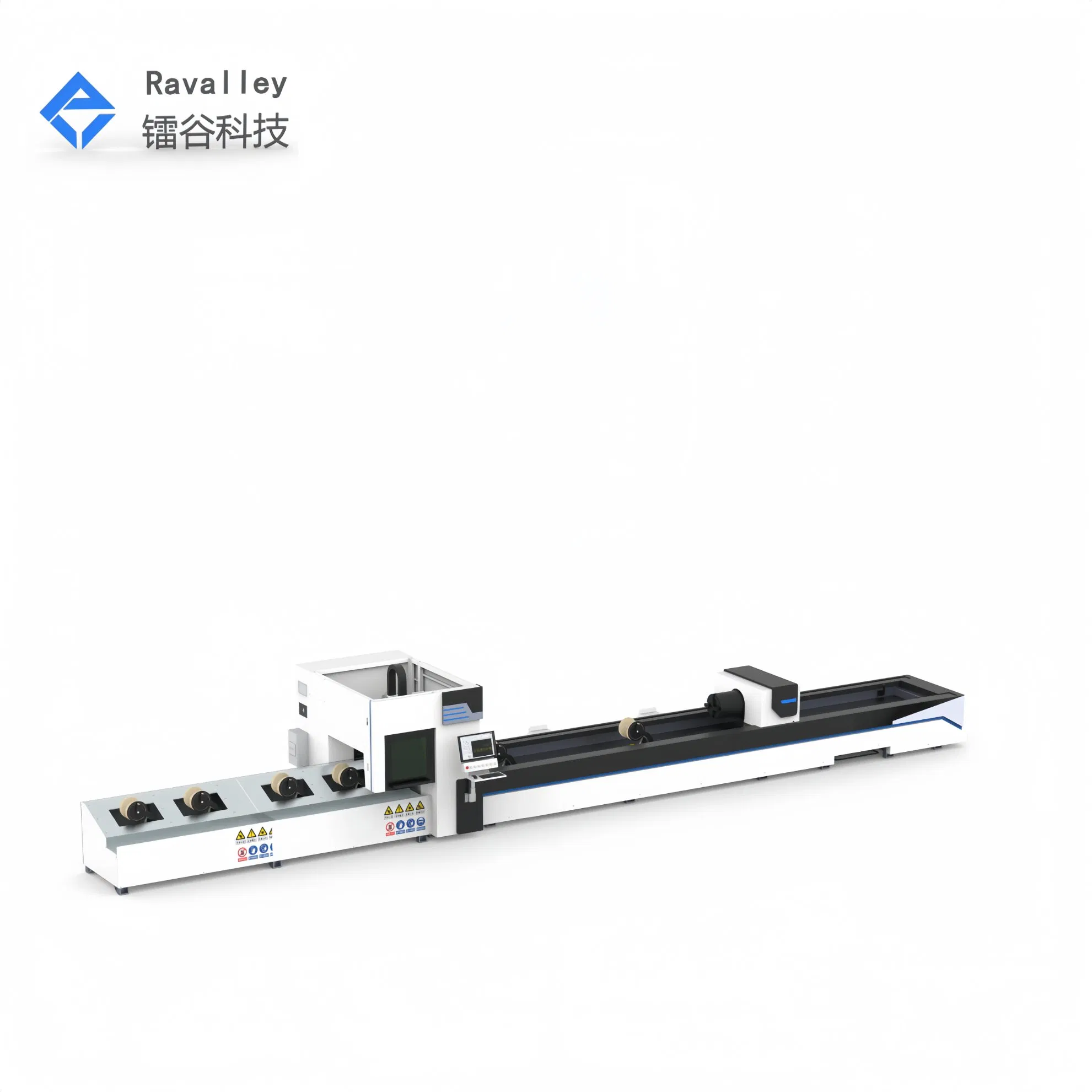 Macchina per taglio laser a fibra per tubi CNC con sistema di carico e scarico