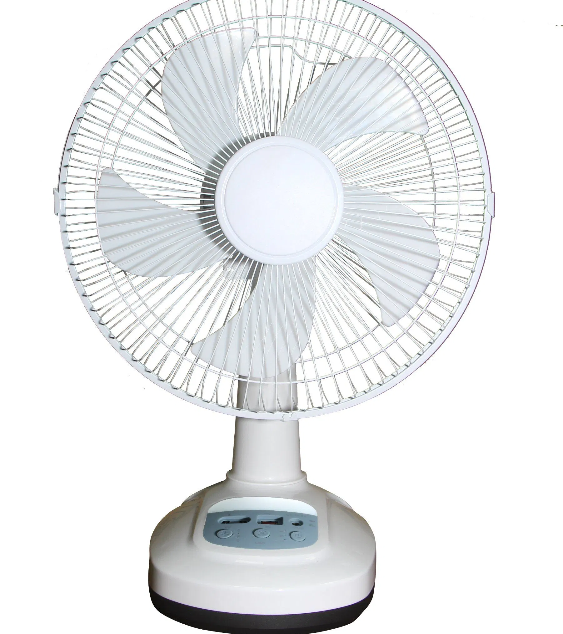 Portable Solar Rechargeable Table Fan with Mobile Phone Charging