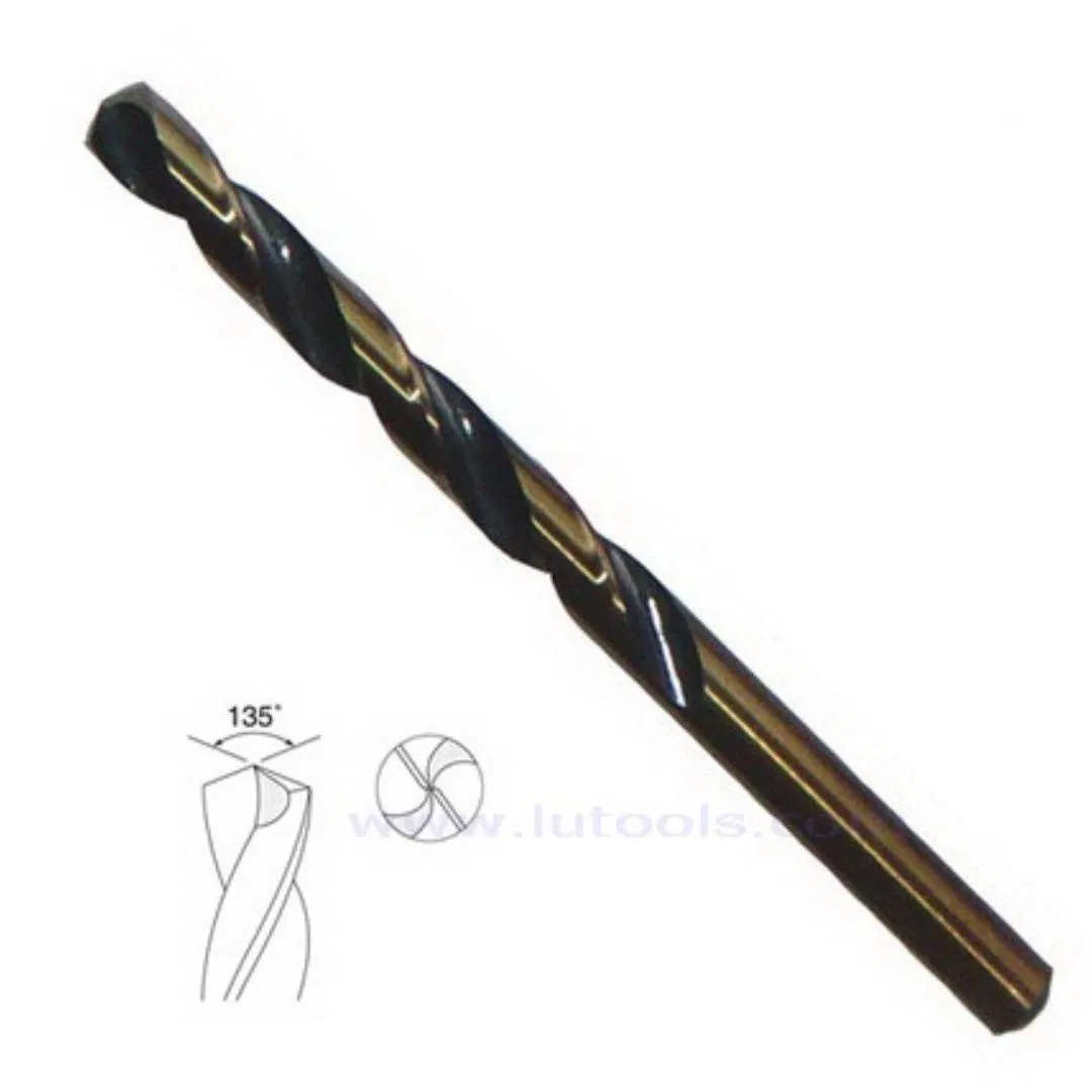 HSS Twist Drill Bit Fully Ground Black & Amber Finish