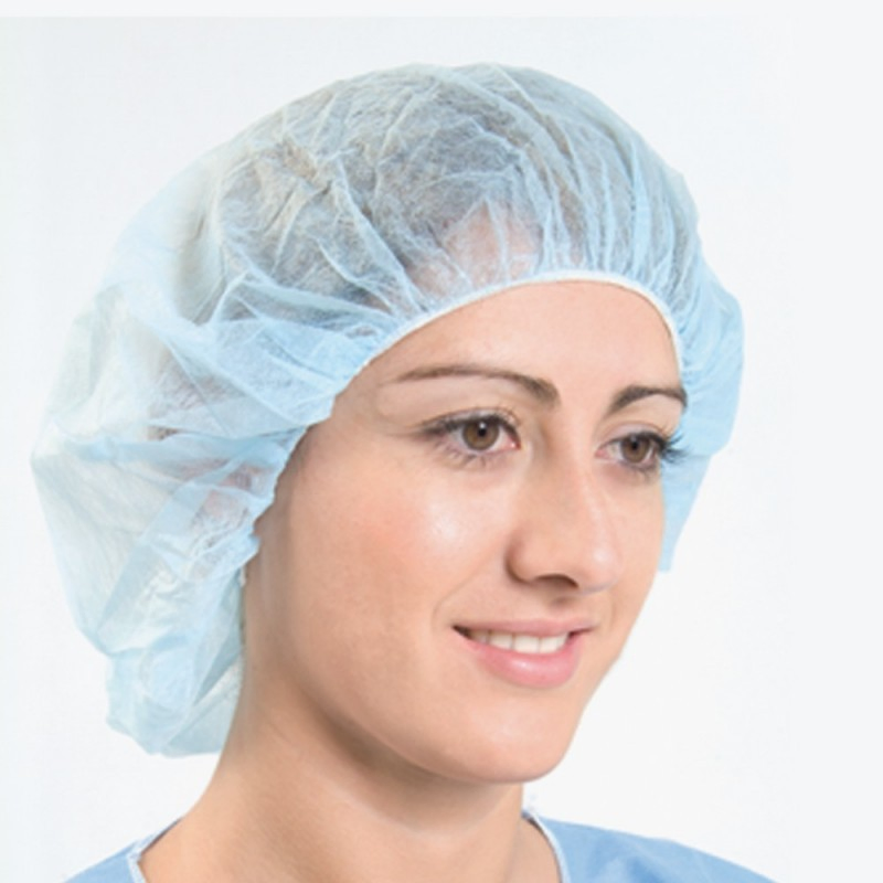 Disposable Non-Woven Bouffant Cap Single-Use PP Work Hat Medical Hair Cover