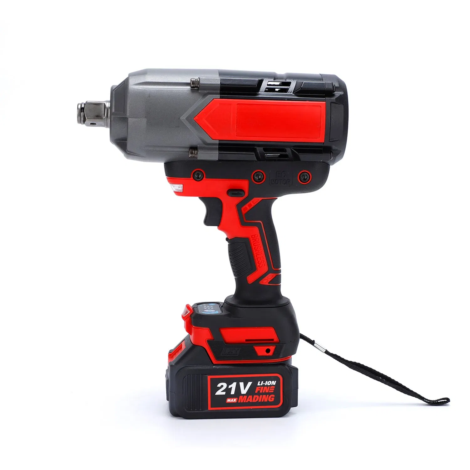OEM/ODM Cordless 1800nm Cordless Brushless Impact Electric Wrench Industrial Grade Li-ion Battery 21V Rated Voltage Power Wrench