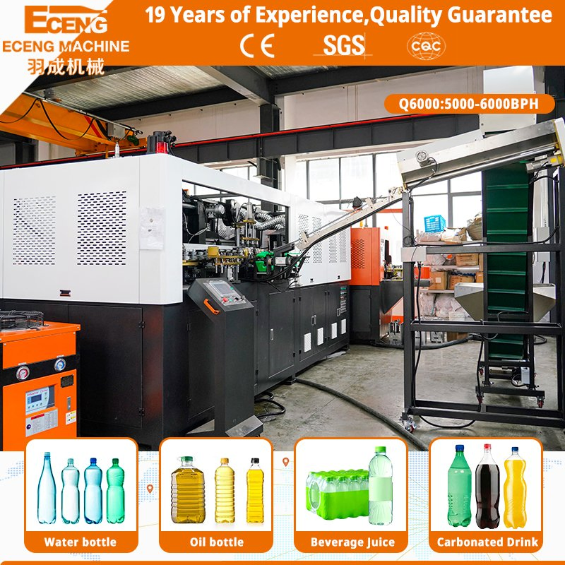4 Cavity Bottle Blow Molding Machine Servo Drive Bottle Maker Machine 6000bph 1high Yield Qualified Rate for Large Beverage Factory Bottle Making Equipment
