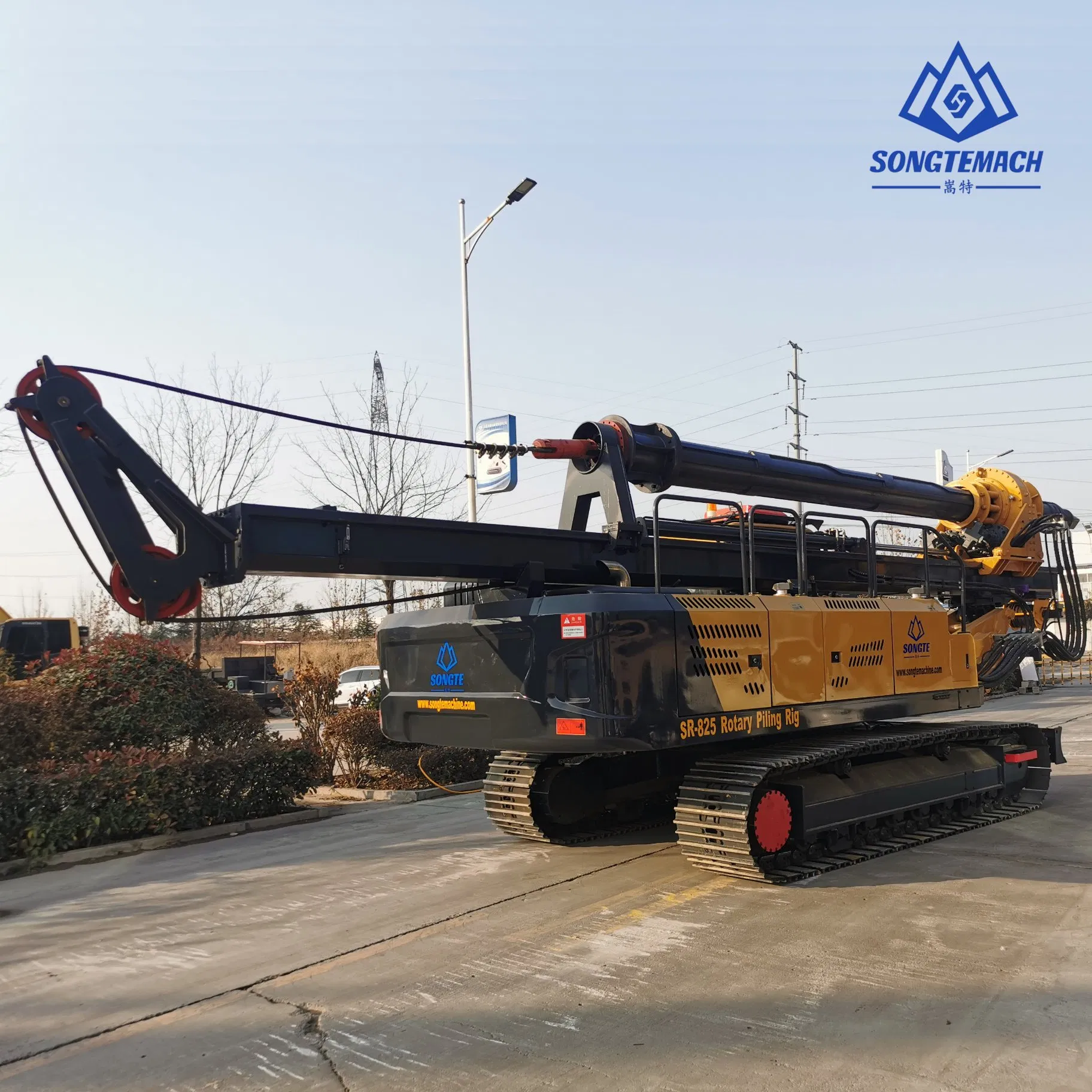 SR-830 30m Depth Grouting Cast-in-Place Pile Holes Drilling Rotary Piling Rig Machine