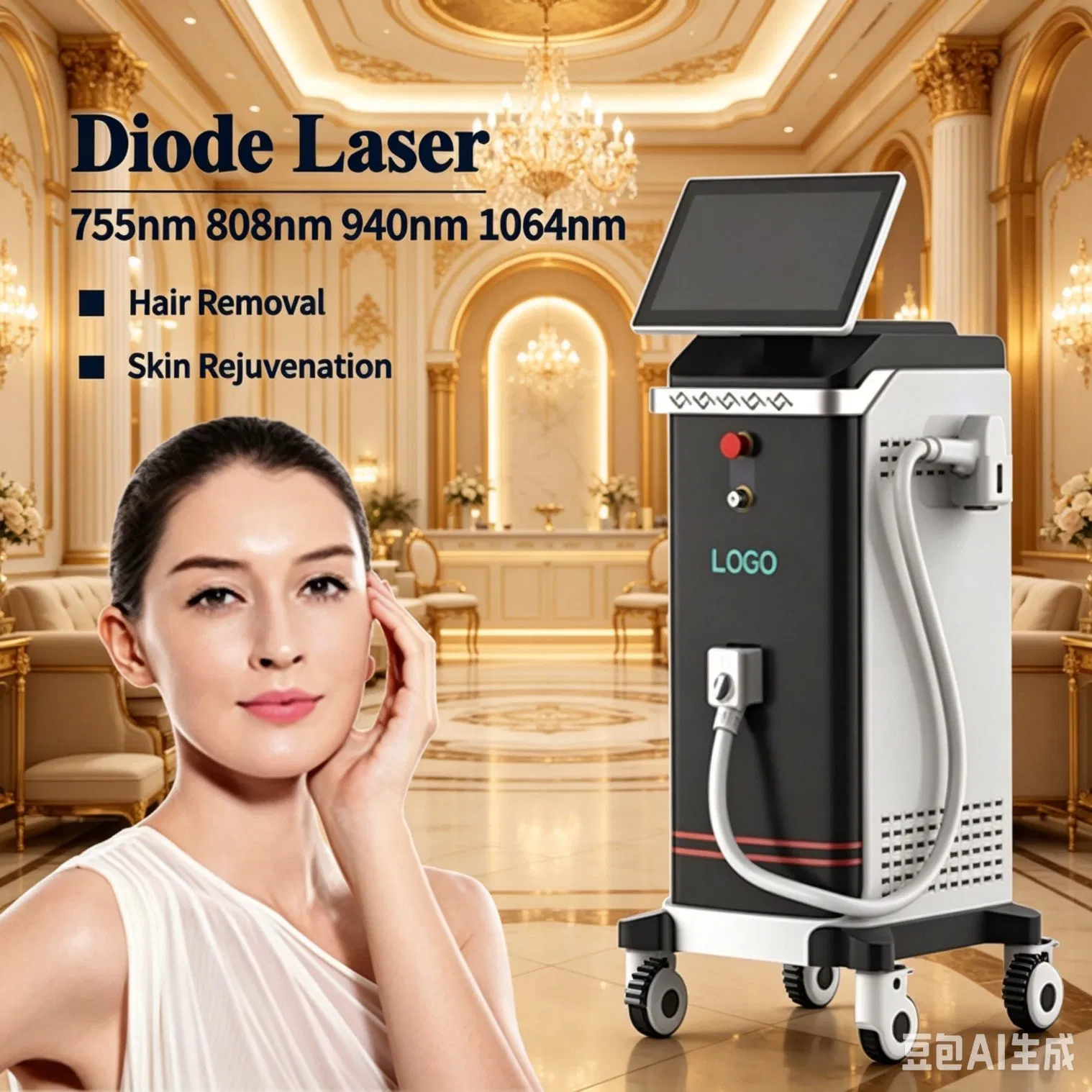 Latest 808nm Diode Laser Hair Removal for All Skin Tones Device