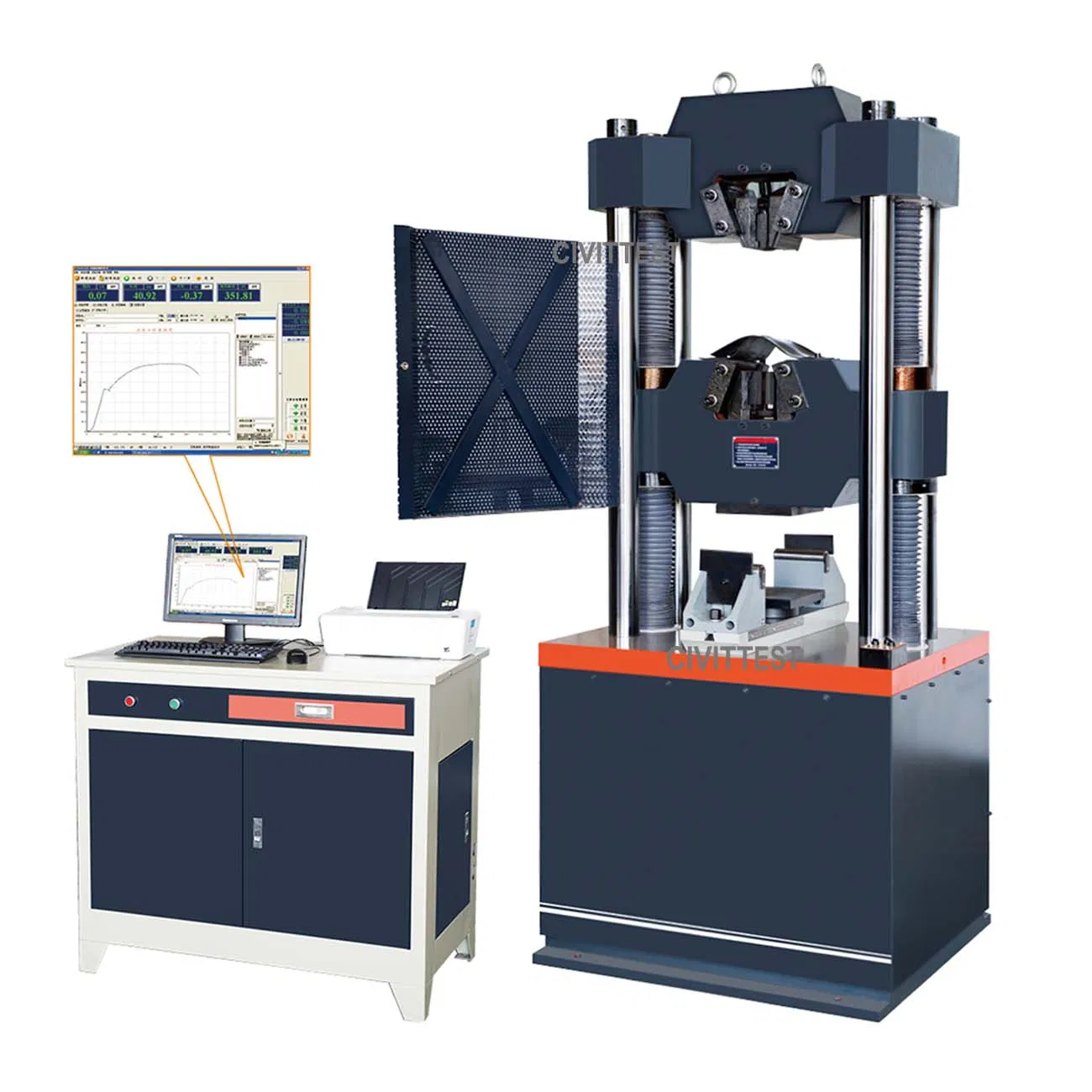 Rebar Material Tensile PC Controlled Hydraulic Servo Universal Testing Machine
