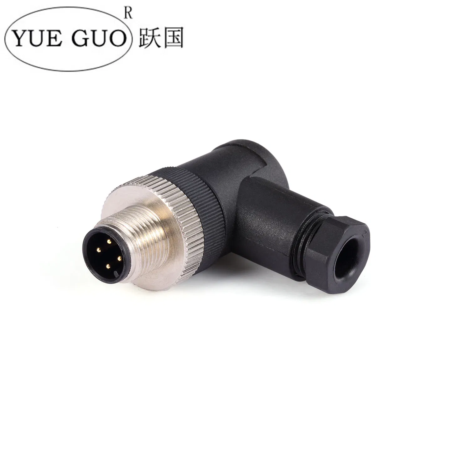 Durable M12 Aviation Connector with Flexible Male Bend Design
