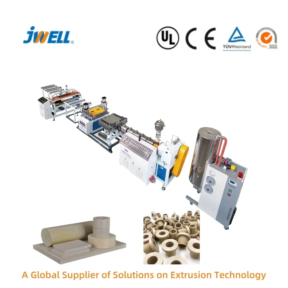 Jwell Peek PSU POM PEI PA Bar/Pipe/Sheet Board Extruder Machine
