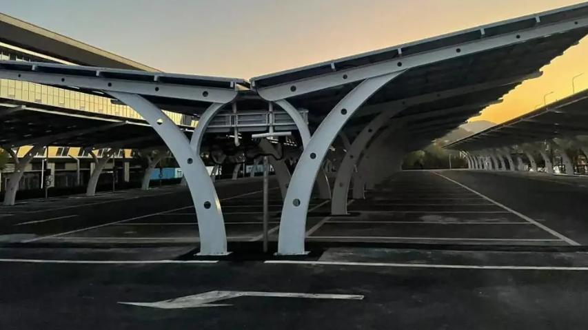 Acciaio al carbonio portauto solare a sbalzo singolo