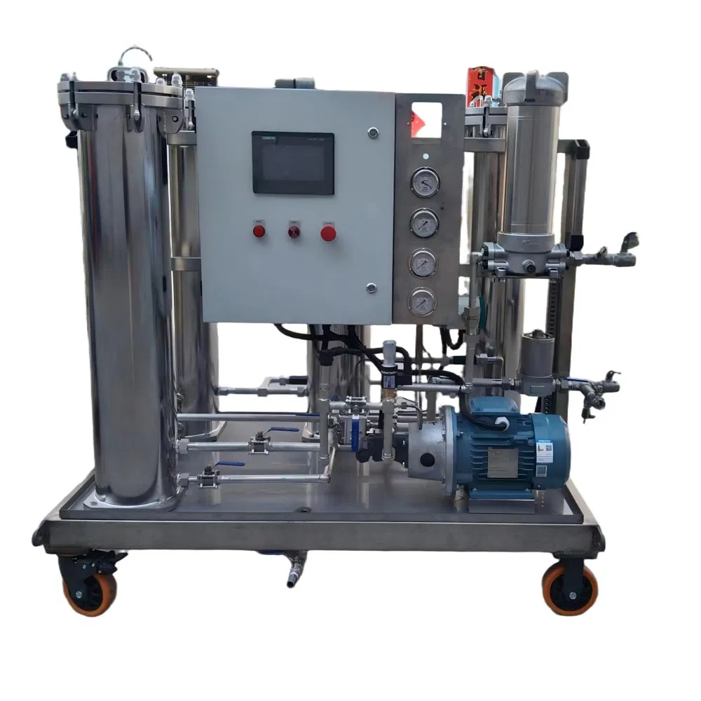 Filtration mobile à deux étages du pétrole brut Filtres à sacs multistages en acier inoxydable