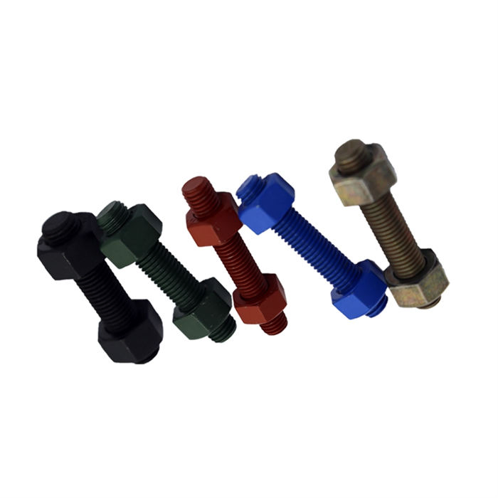 Verzinkte Zinkbeschichtete ASTM A193 B7 B7M B16 A320 L7 L7M Grade 2 5 8 Klasse 4.8 8.8 Baustahl Schwarz PTFE Feuerverzinkt 3/8" Gewindestangen