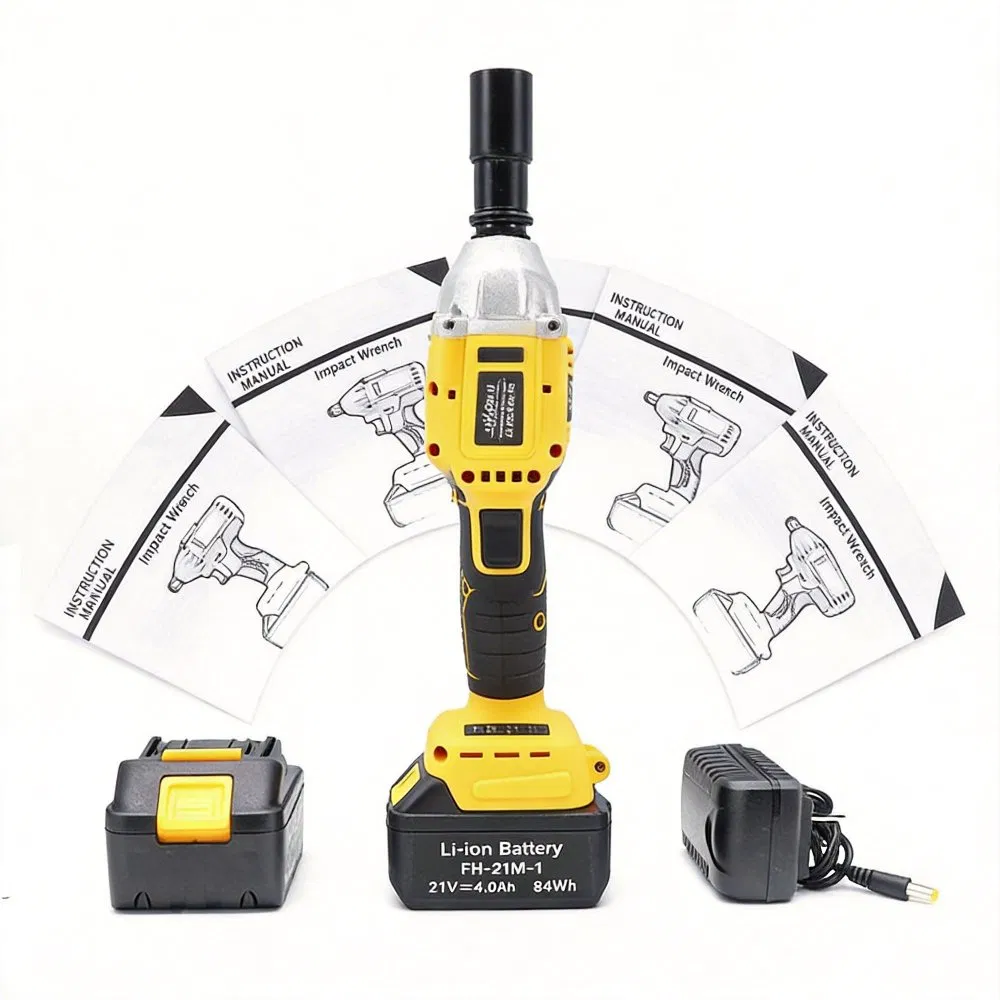 Electric Lithium Battery Torque Wrench Cordless Impact Power Tool