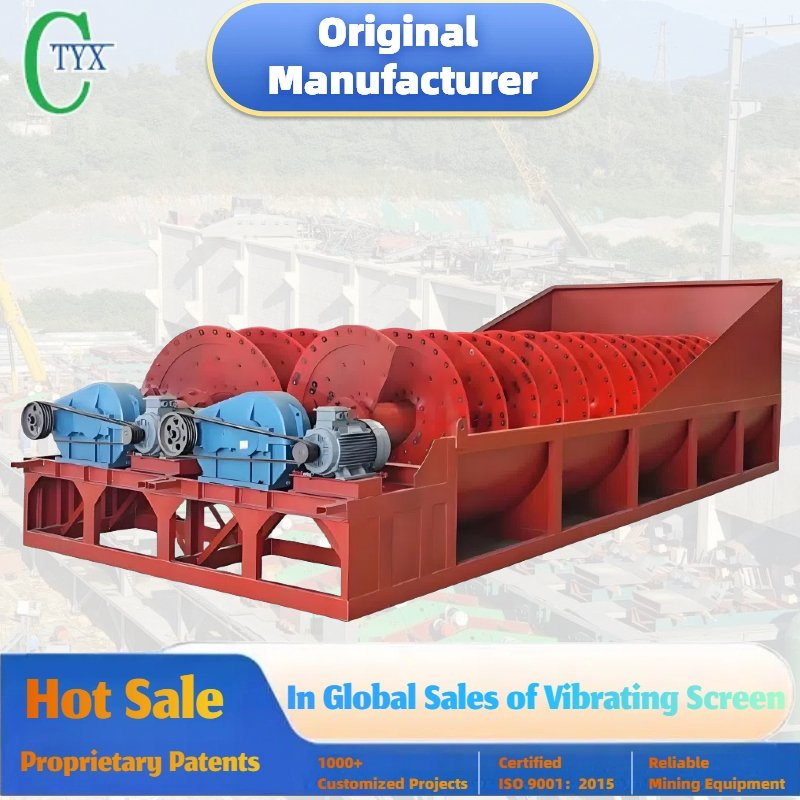 Single/Double Spiral Sand Washing Machine Screw Mineral Sieve Plant Crushing Equipment Cone High Efficiency Automatic Mining Washer