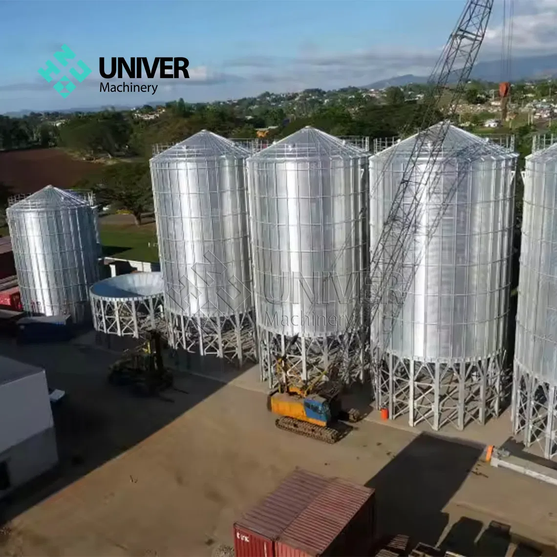 Verzinkter Mehrkorn-Weizen-Sojabohnen-Silo für die Maisspeicherung