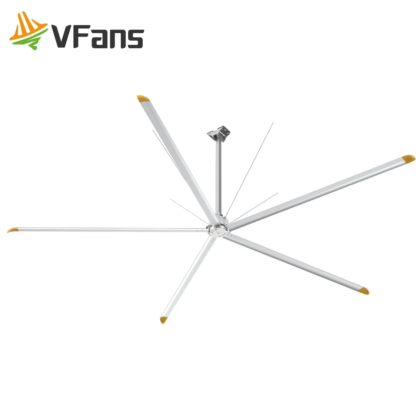 Vfans Large Airflow Industrial Ventilation PMSM HVLS Ceiling Fan for Logistics Center