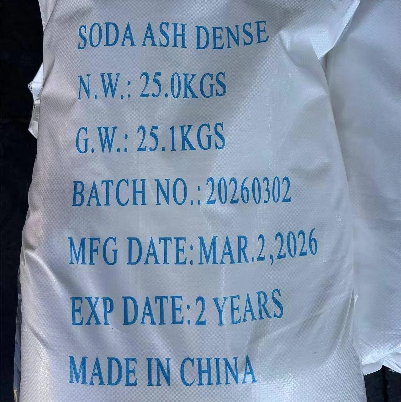 Sosa Ash Ligera Densa 99.2% para Fabricación de Vidrio