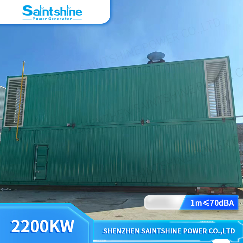 Saintshine 2200kw Super Silent Soundproof Double Layer Containerized Diesel Genset, Noise Level Below 70dba Within 1m
