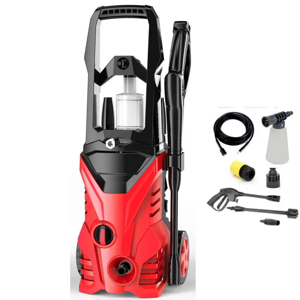 Tolhit 125bar 1500W Portable Home Garden Car Foam Water Washing Machine Cleaner Cleaning Wash Pump Mobile Electric High Pressure Washer