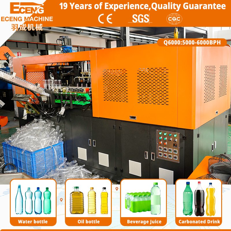 Pet Blower Machine 4 Cavity Full Automatic 6000bph 100ml-2L Bottle Blowing Machine for New Startup Water Bottle Production Company