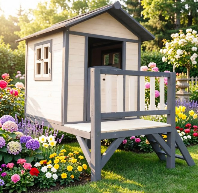 Outdoor Garden Wooden Kids Role Play Cubby House Preschool Playhouse Play Equipment Children Cottage