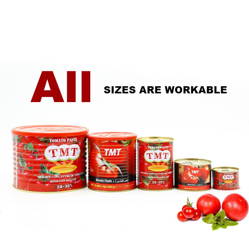 Canned Tomato Paste 70g-4500g Brix 28-30% Organic Non-GMO