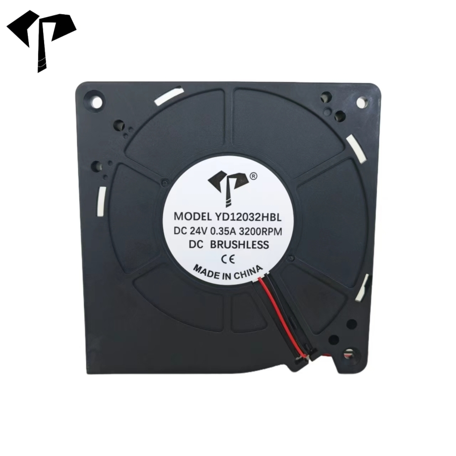 120X120X32mm Energy-Efficient DC Blower Cooling Fan with Thermal Plastic PBT UL 94V-0 Frame