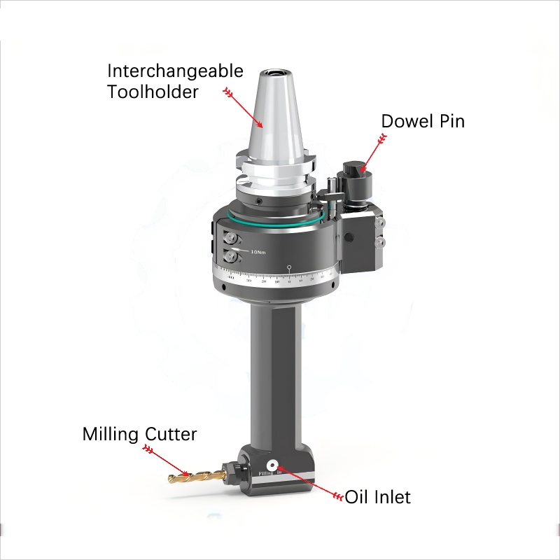 CNC High Precision Angle Head 90° Bt40-Er11-140