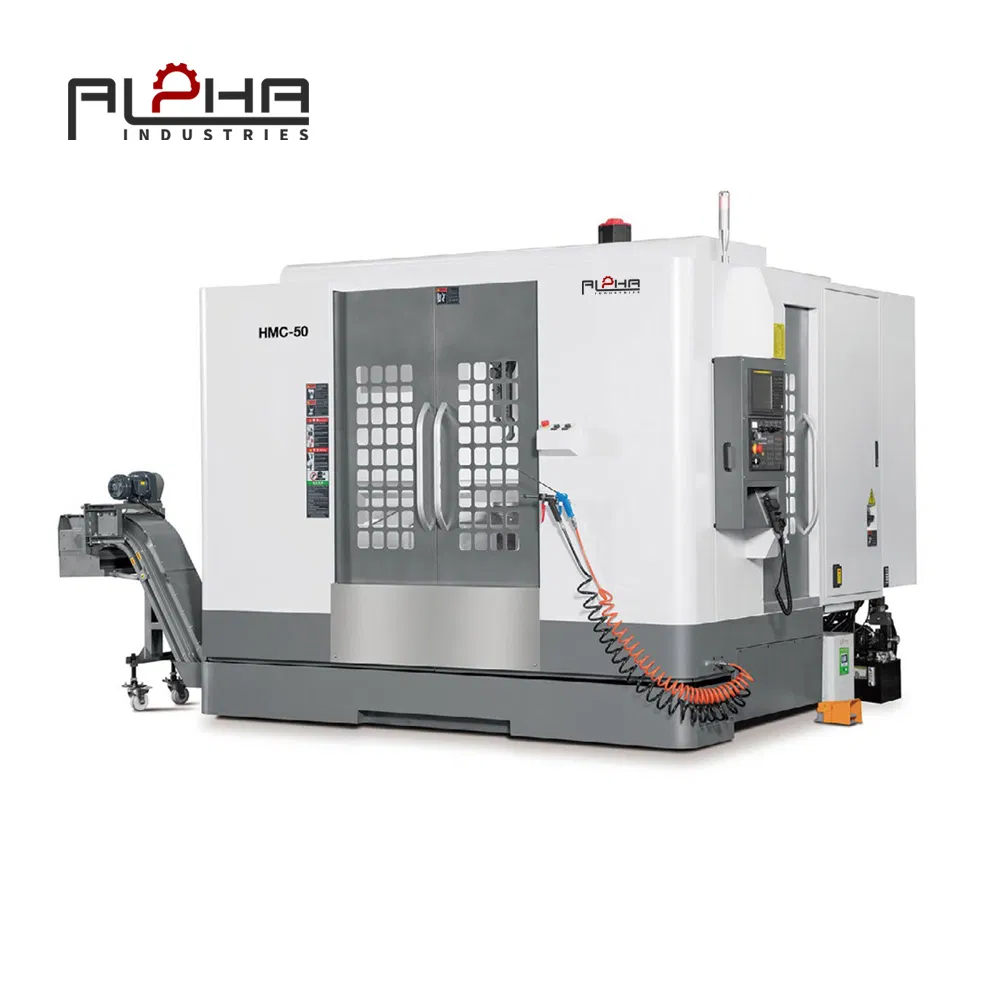 Centro di lavoro orizzontale CNC intelligente per macchine Hmc con controllo CNC industriale, fresatrice CNC per lavorazione dei metalli efficiente e fresatura ad alta precisione