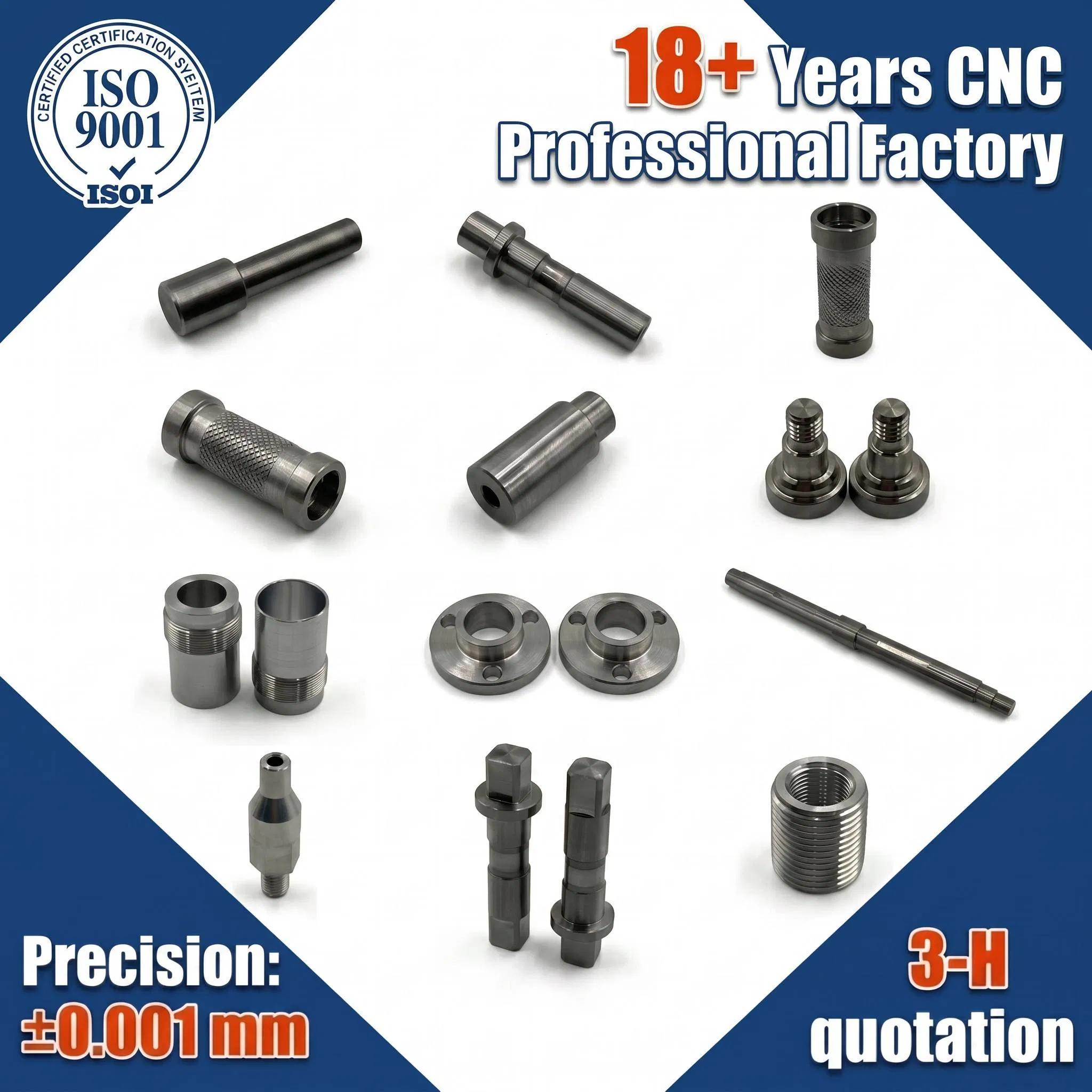 Custom CNC Machining Services for Titanium Copper Stainless Steel Aluminum Turning Milling Rapid Prototyping