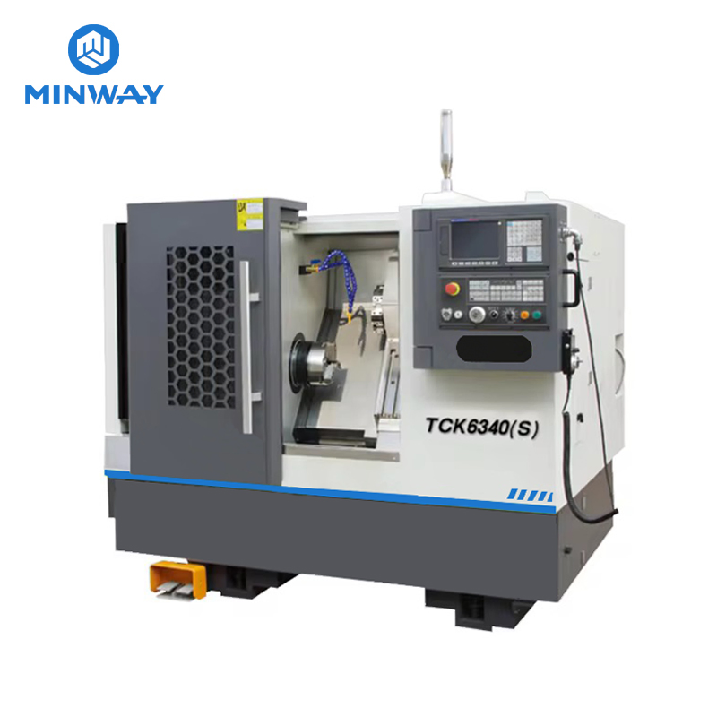 Full-Automatic Slant Bed Gang Type CNC Lathe Tck6340s Horizontal Desktop Torno CNC