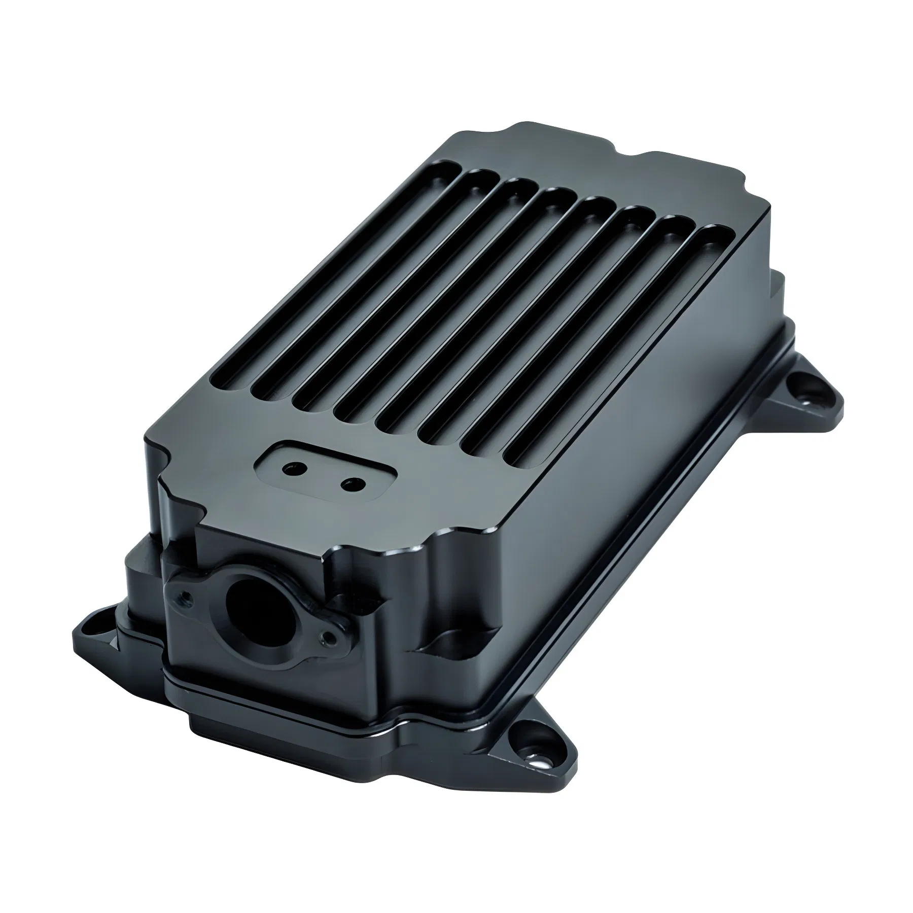 Customized Multi-Axis CNC Aluminum Alloy Auto Parts Radiator Housing Anodizing According to Drawings