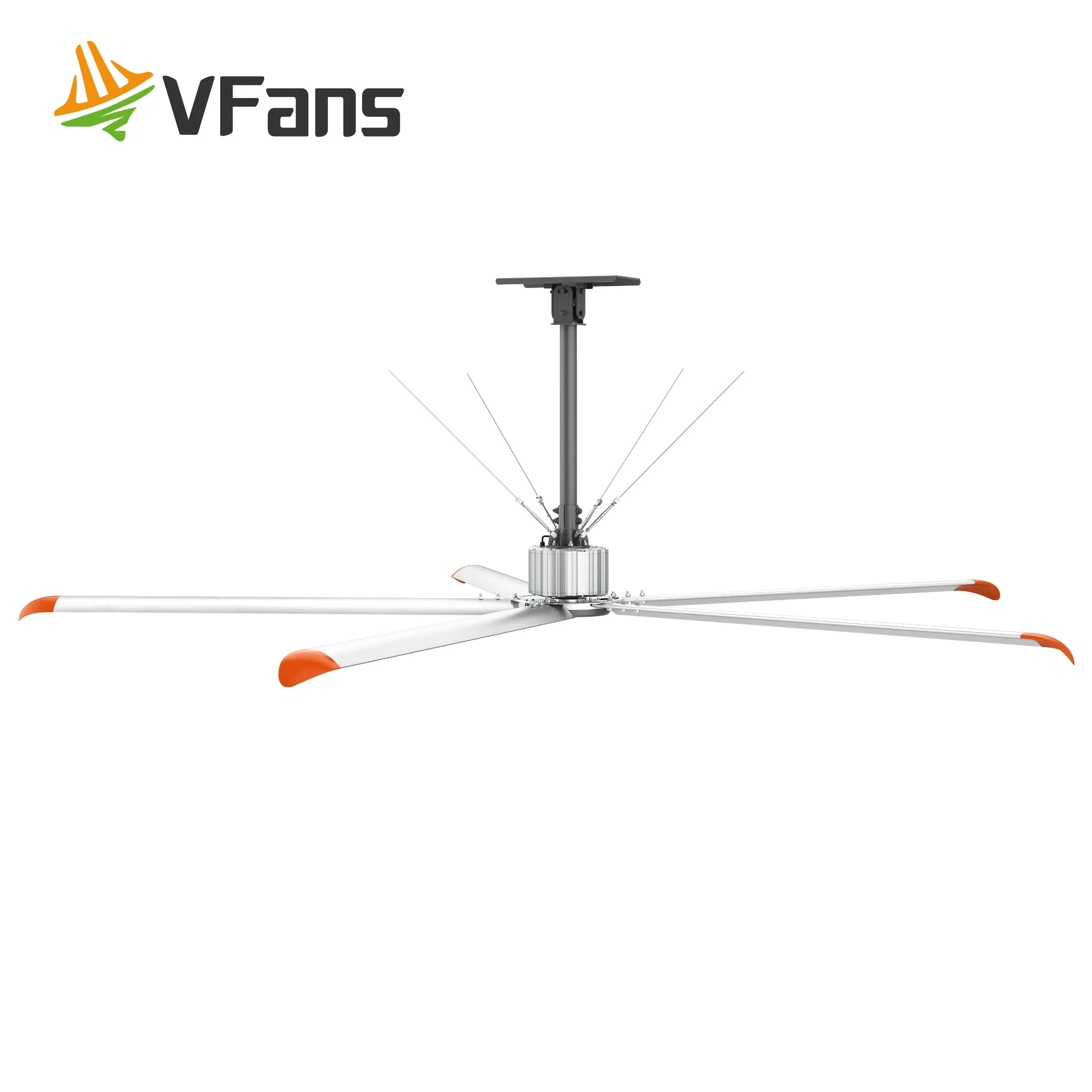 Vfans Low Noise Reversible Motor Ventilation Industrial Cooling Ceiling Fan for Gym