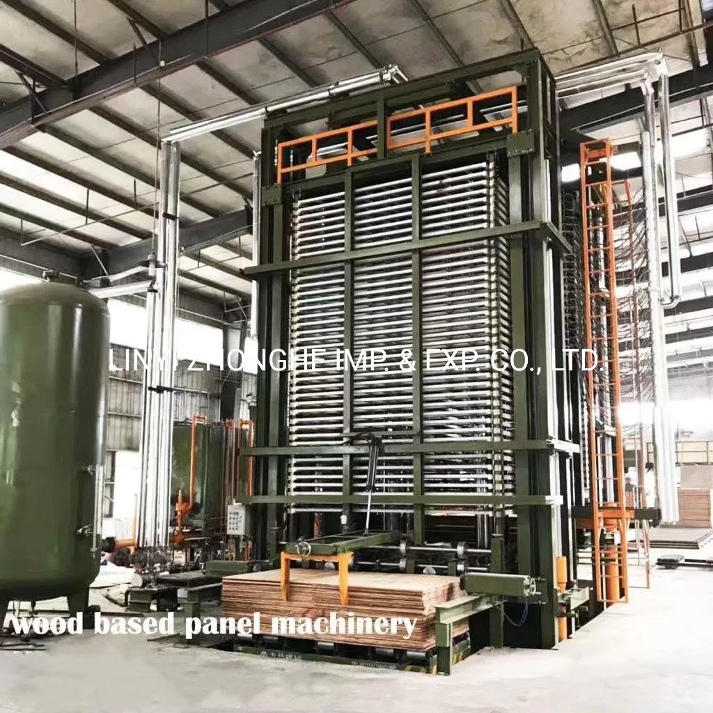 Línea de producción de máquina de prensa en caliente de madera contrachapada totalmente automática de alta eficiencia