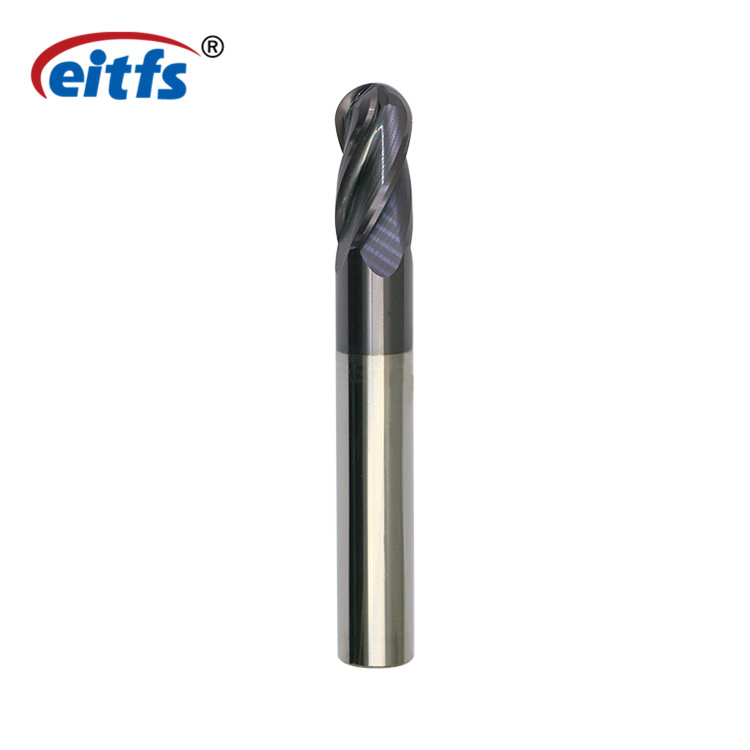 Solid Carbide Tungsten Conical Metric Ball Nose End Mill for Steel