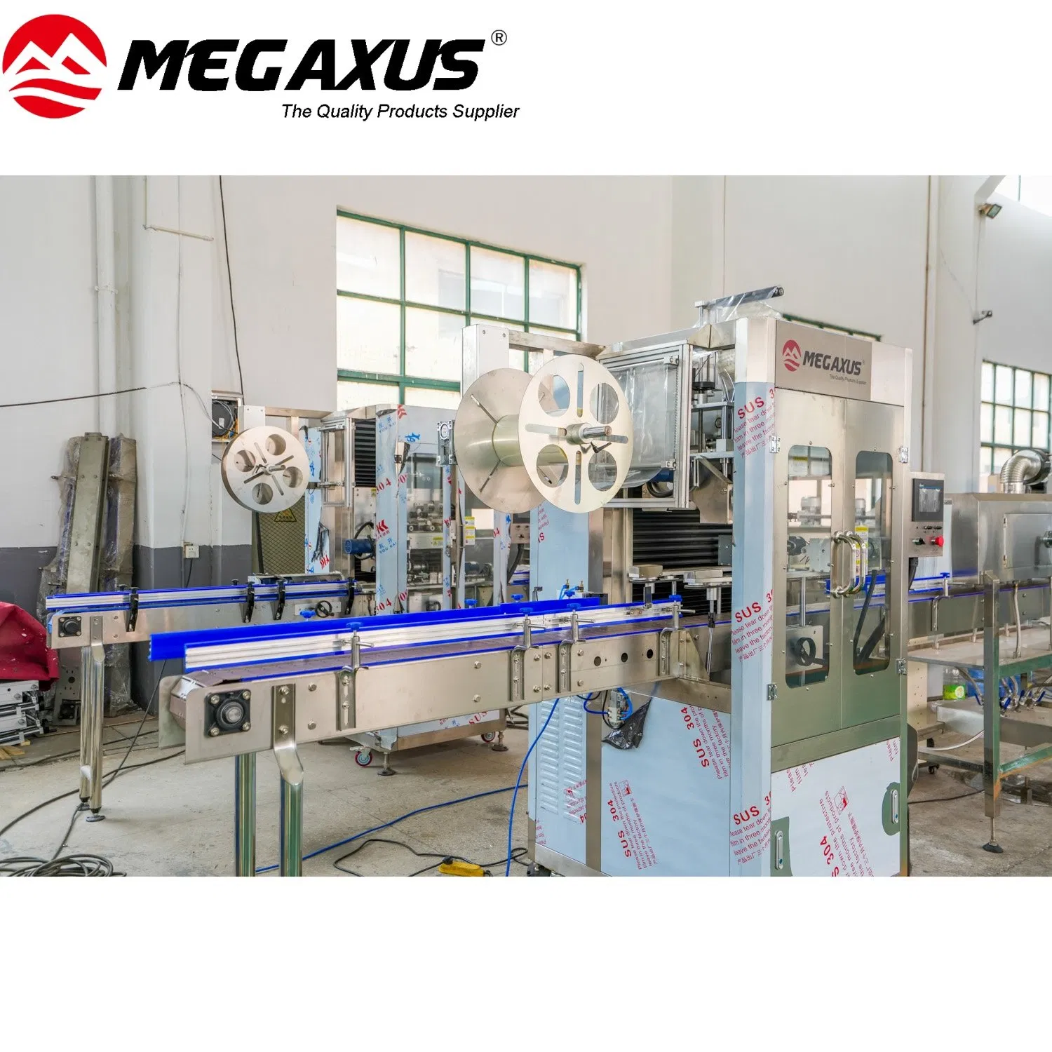 Automatic Sleeve Labeling Machine for Round Beverage Bottles