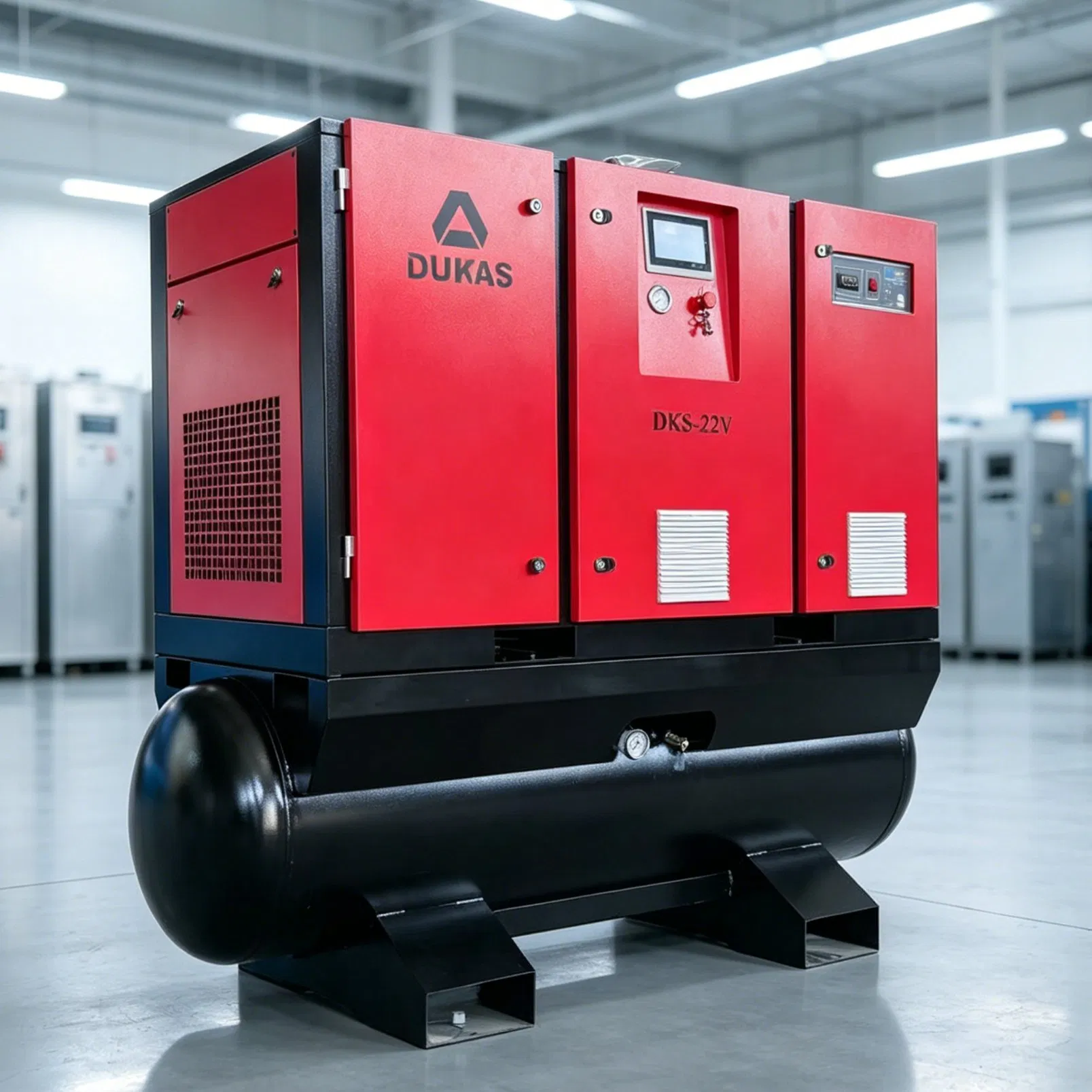 Compresor de aire de tornillo con VFD de imán permanente de ahorro de energía de 22kW y 16Bar para máquina de corte por láser