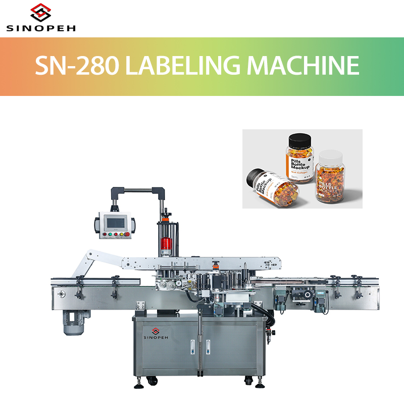 Multifunktionale automatische Etikettiermaschine für runde und quadratische Flaschen