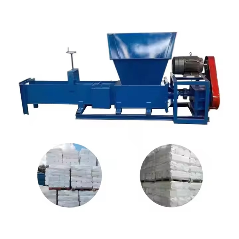 High Output EPS EPE Expandable Polystyrene Foam Plastic Cold Press Compactor Foam Crushing Recycling Machine with CE