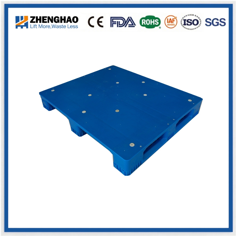 Palet de plástico ensamblado 1000X1200X160mm con tres rieles deslizantes para almacén