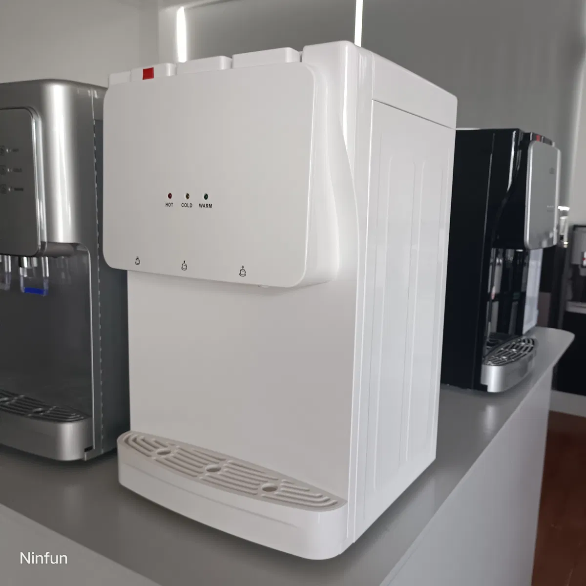 Compressor Cooling Desktop Water Dispenser with 3 Taps for Home Use