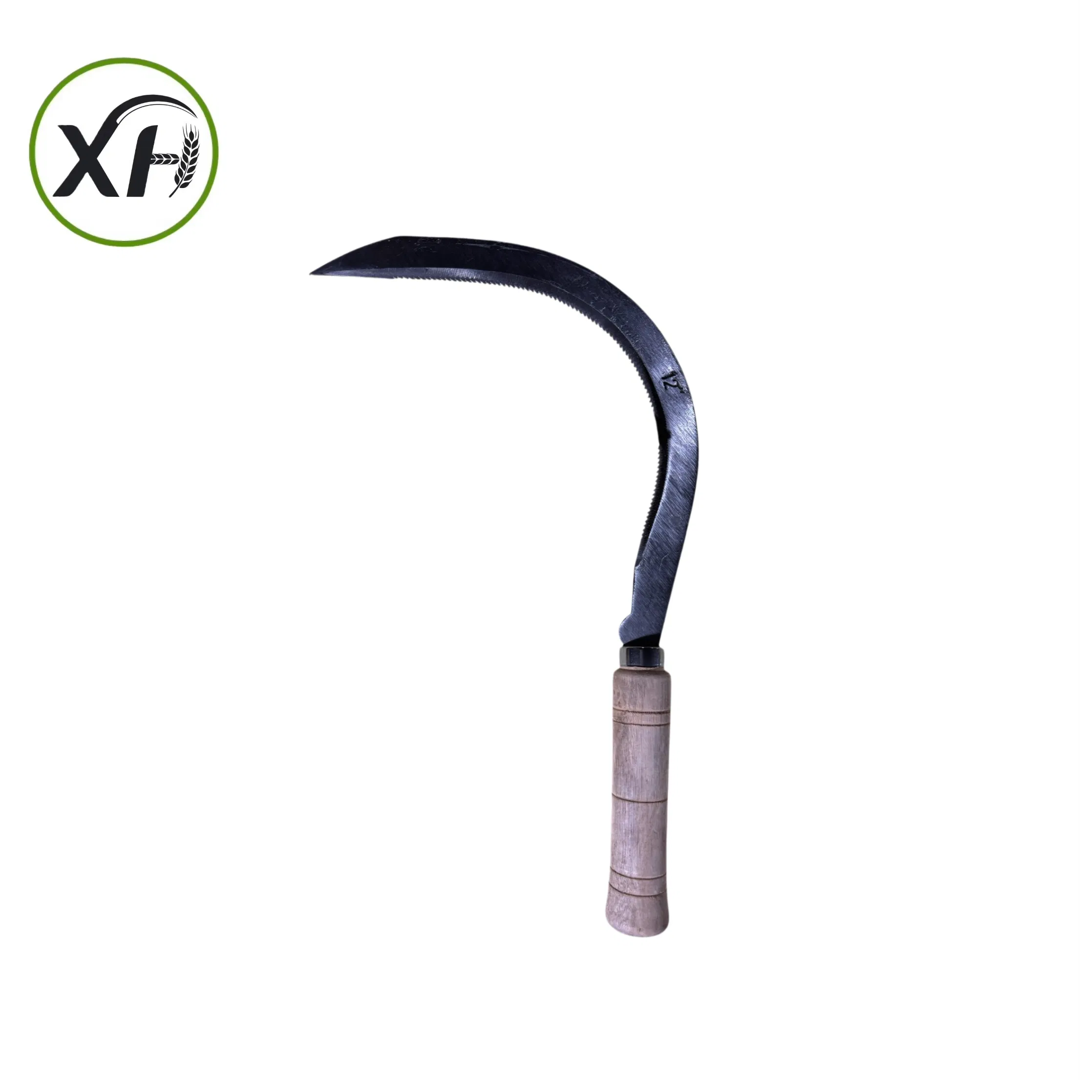 12'' Carbon Steel Curved Sickle with Wooden Handle