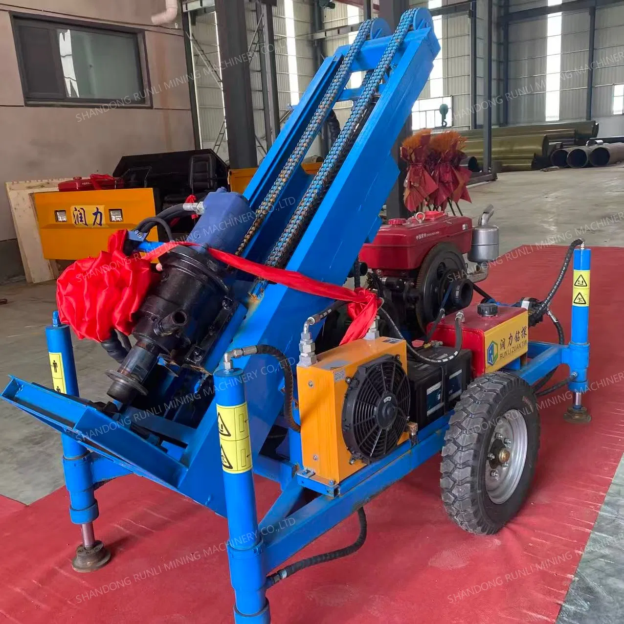 100m 120m 150m Máquina perforadora de pozos de agua rotativa pequeña y portátil para pozos profundos Máquina para cavar pozos