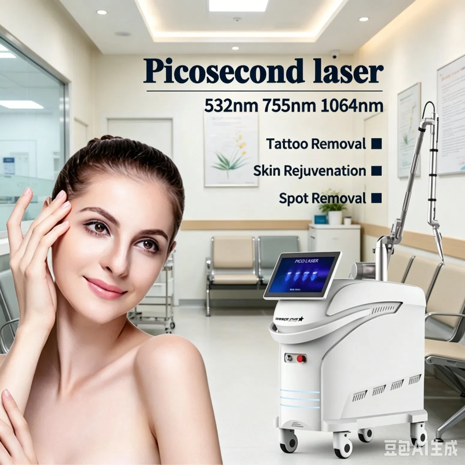 Picosecond Laser Tattoo Removal Skin Rejuvenation Professional Salon Beauty Device