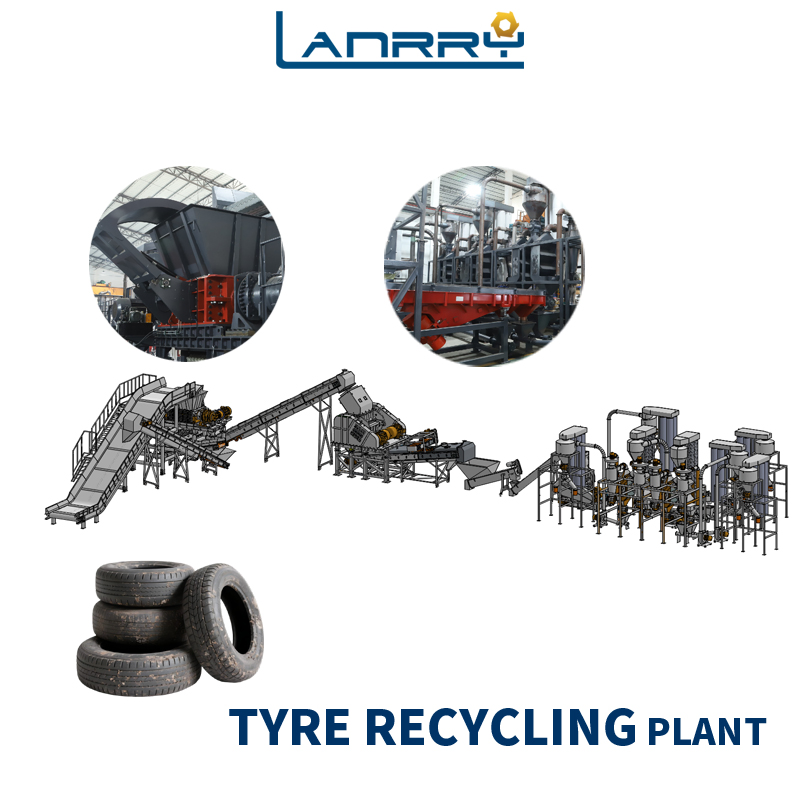 2tph Waste Tyre Recycling Plant Reclaimed Tire Powder Rubber Crumb Recycling Machine