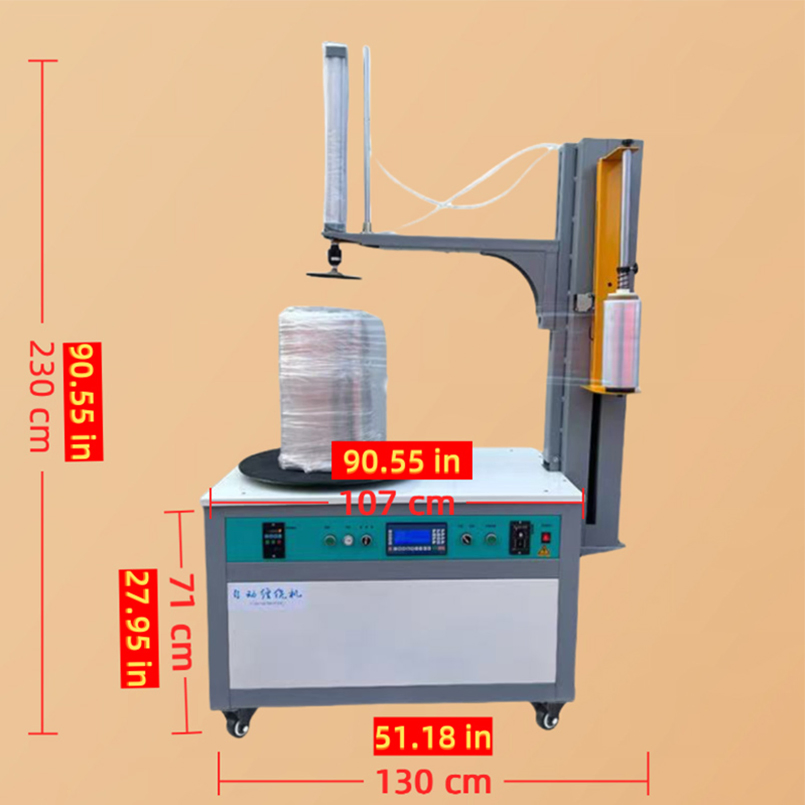 Electric Stretch Film Wrapping Machine for Carton Packaging