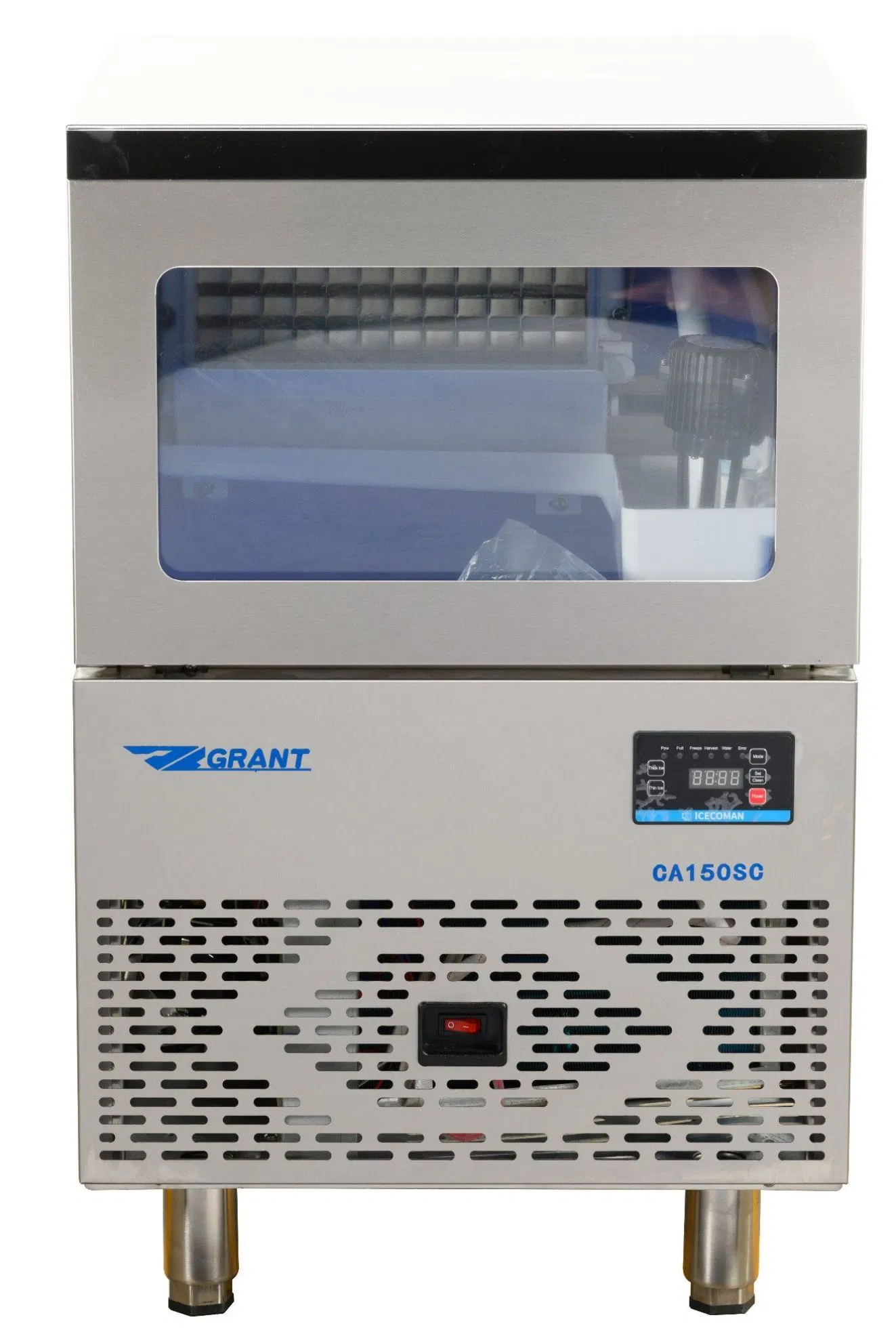 Grant Stainless Steel Solid Cube Ice 150 and 500lb Ice Machine Commercial
