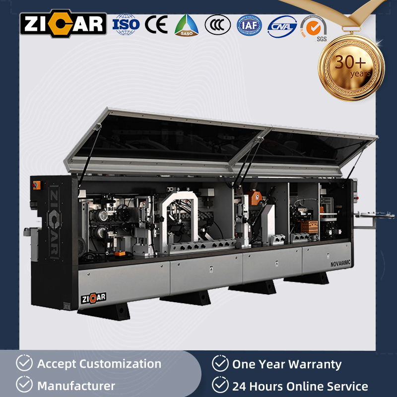 ZICAR Automatic PVC Veneer Edge Banding Machine with Pre Milling and Gluing for Plywood