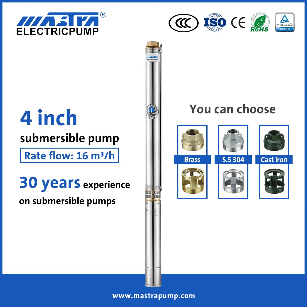 Mastra 60Hz 4" Deep Well Submersible Borehole Pump for Irrigation